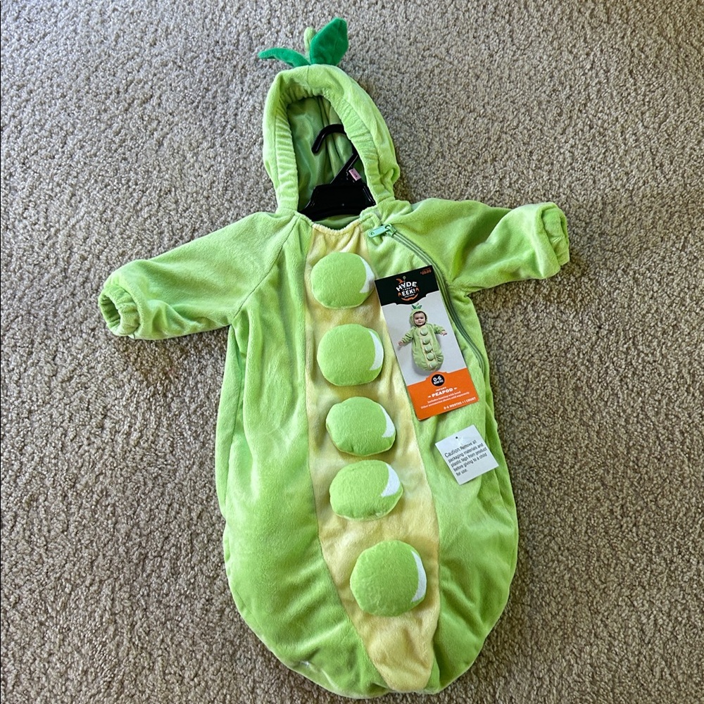 Green Pea Pod Baby Costume